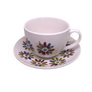 Kop en schotel met diverse prints
